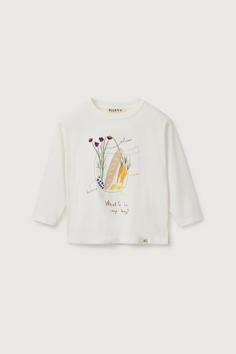 Alışveriş Çantası Baskılı Uzun Kollu Tshirt - 3