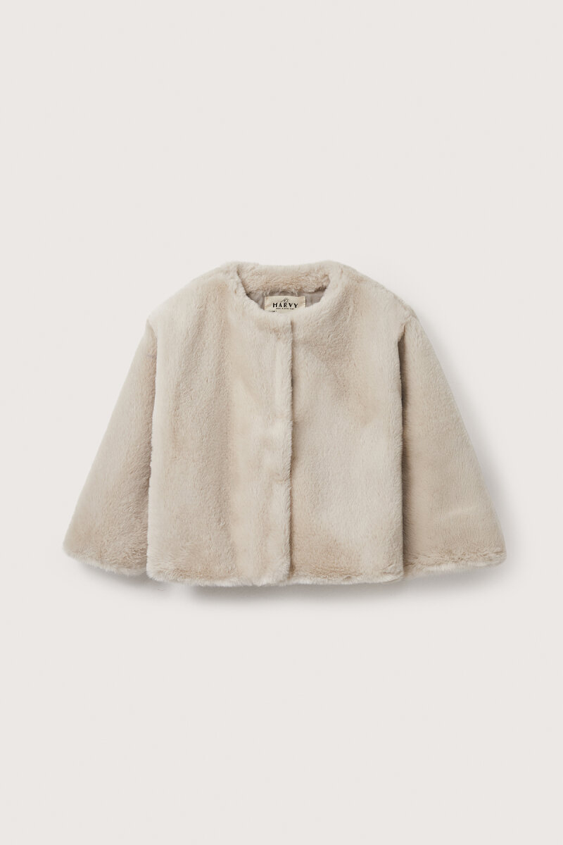Beige Faux Fur Jacket - 5