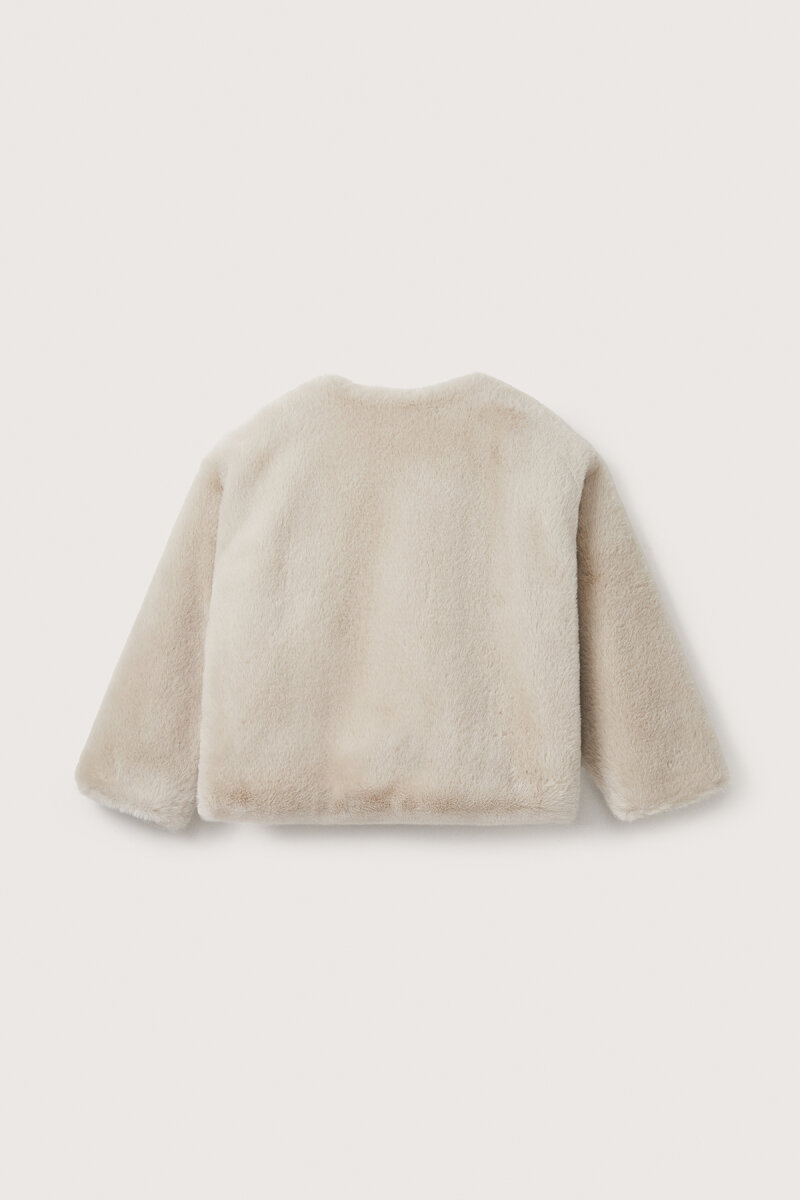Beige Faux Fur Jacket - 7