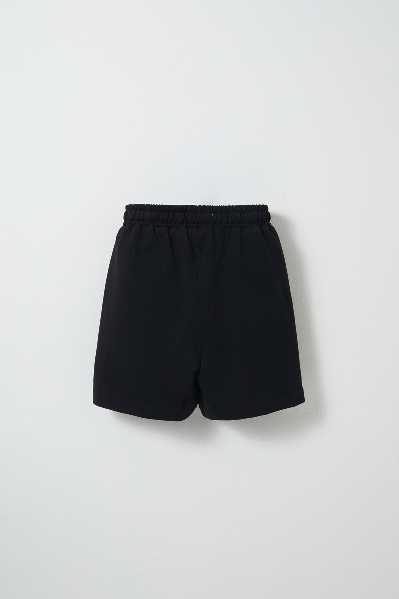 Black Embroidered Detailed Piping Bermuda Shorts - 3