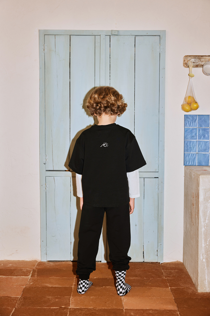 Black Embroidery Detailed Jogging Trousers - 5