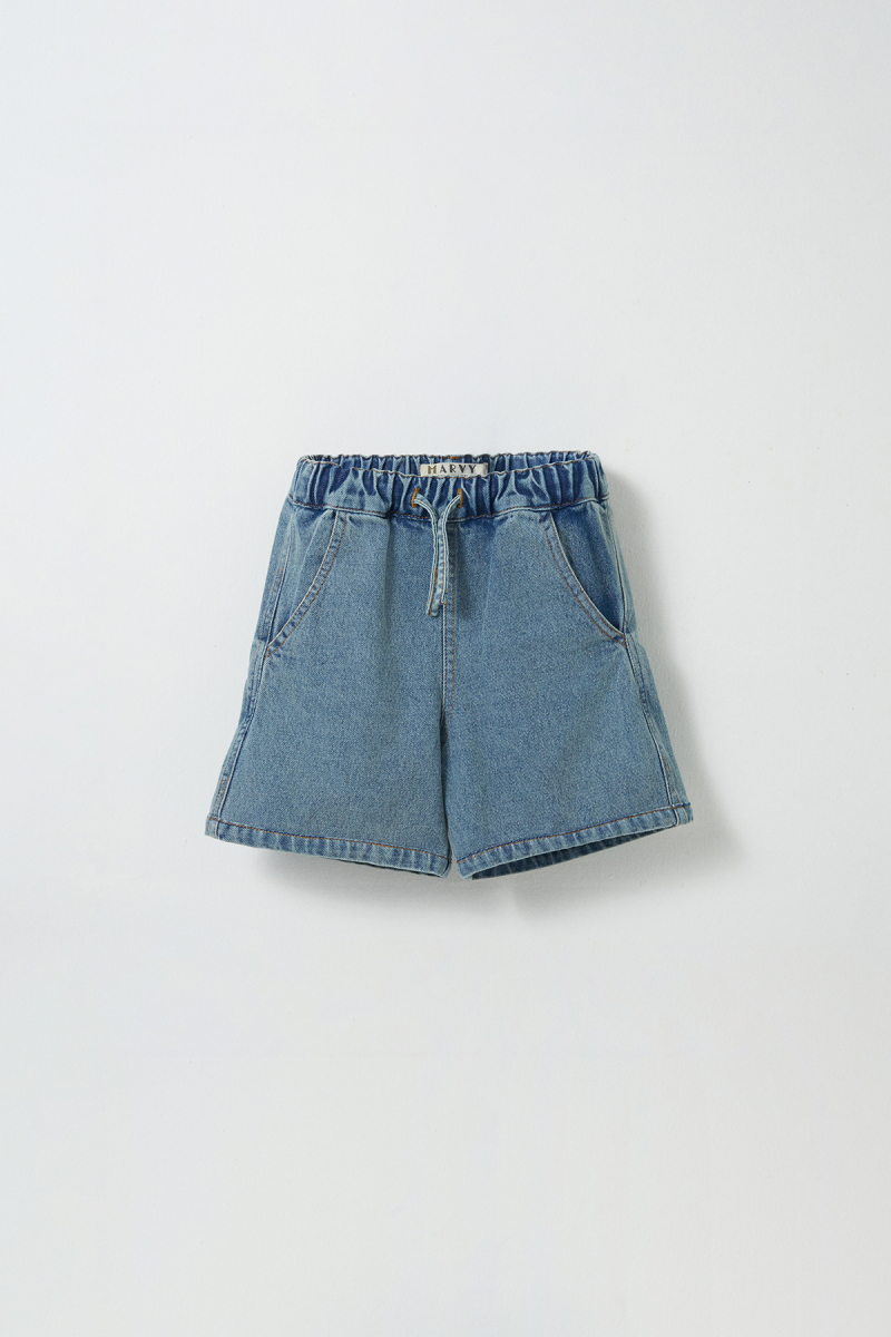 Blue Denim Bermuda Shorts - 3