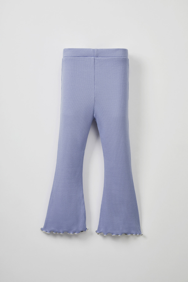 Blue Ribbed T-shirt - Tights Set - 7