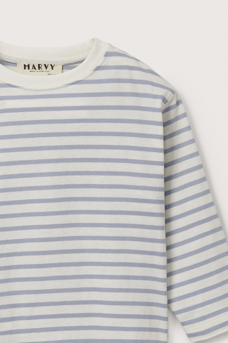 Blue Striped Long Sleeve T-shirt - 5