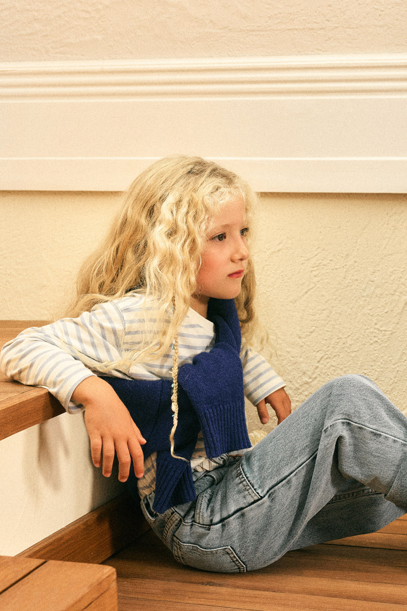 Blue Striped Long Sleeve T-shirt - 4