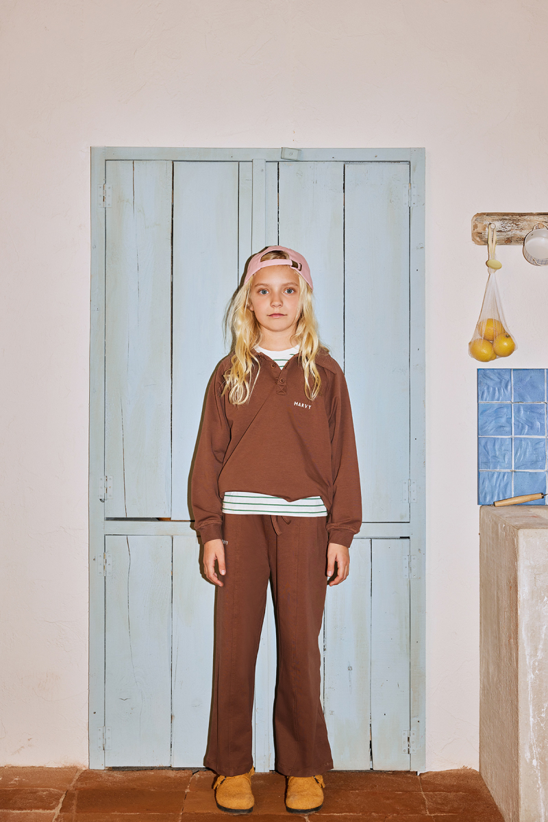 Brown Embroidered Detailed Raglan Sleeve Sweatshirt - 3