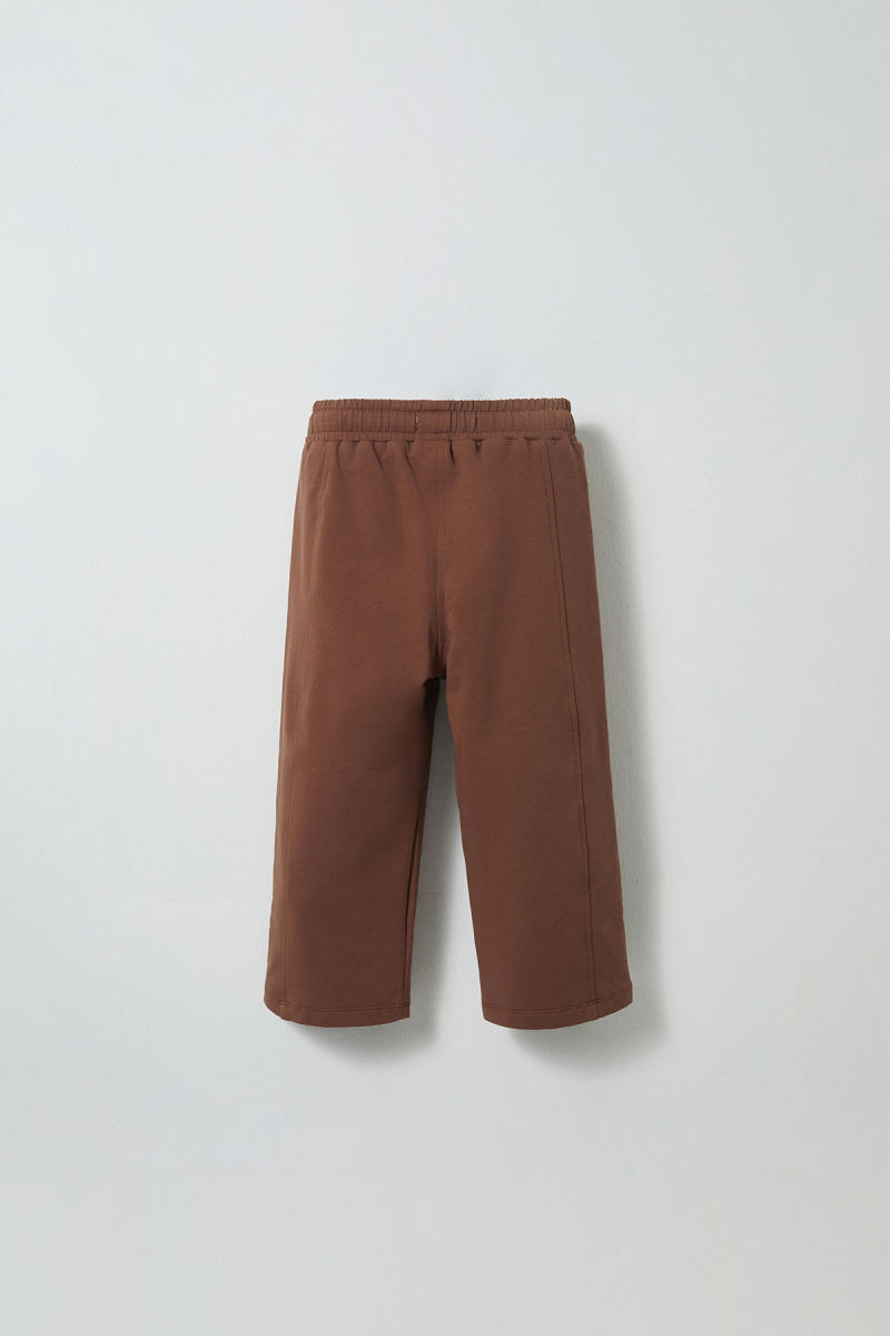 Brown Embroidered Detailed Relaxed Leg Trousers - 6