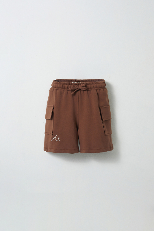 Brown Pocket Flap Shorts - MARVY
