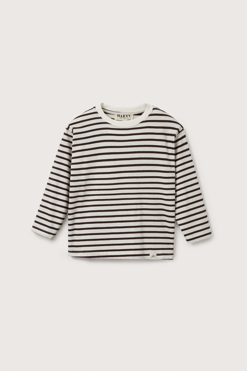 Brown Striped Long Sleeve T-shirt - 2