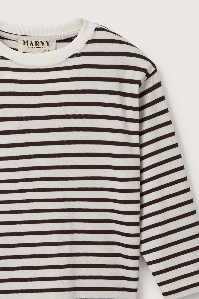 Brown Striped Long Sleeve T-shirt - 6