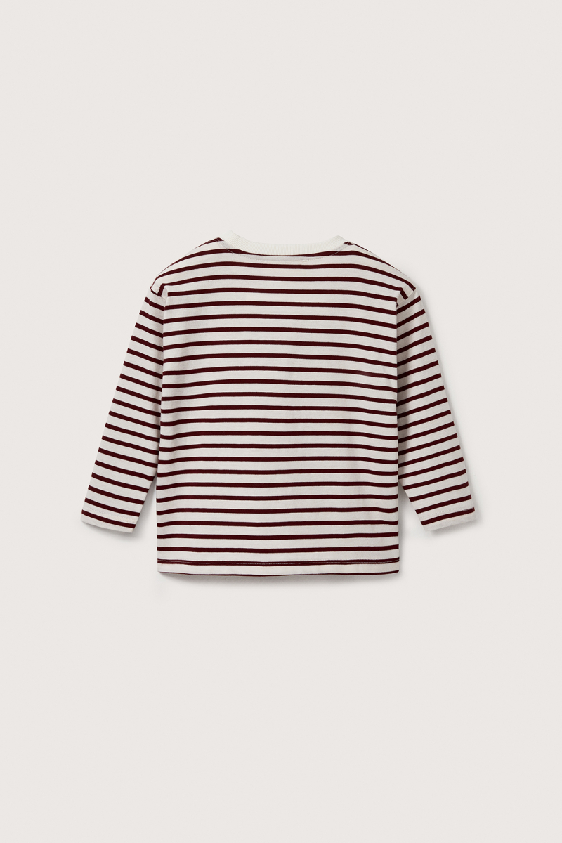 Burgundy Striped Long Sleeve T-shirt - 7