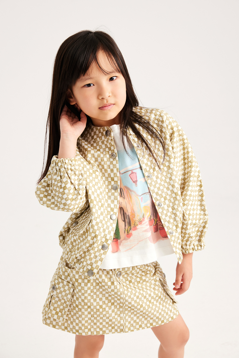 Checkered Patterned Bomber Jacket - 2