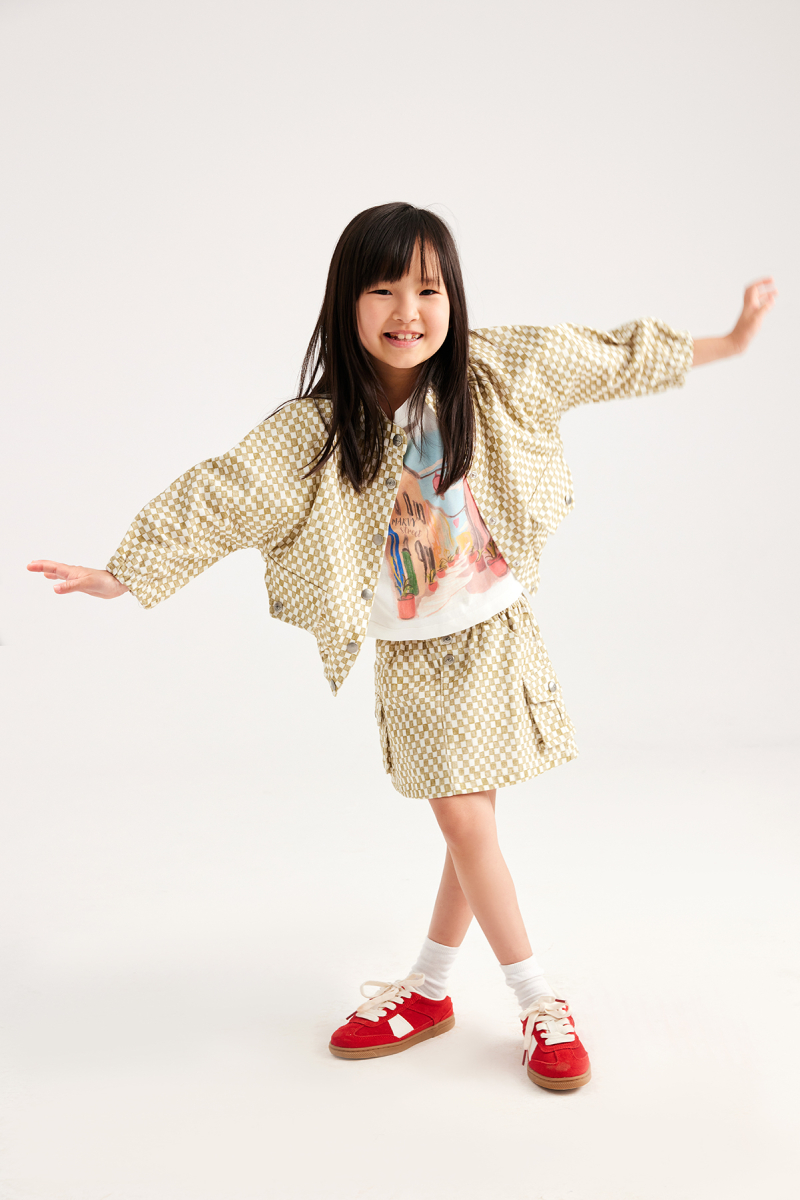 Checkered Patterned Bomber Jacket - 3