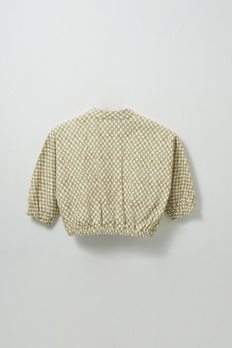 Checkered Patterned Bomber Jacket - 8