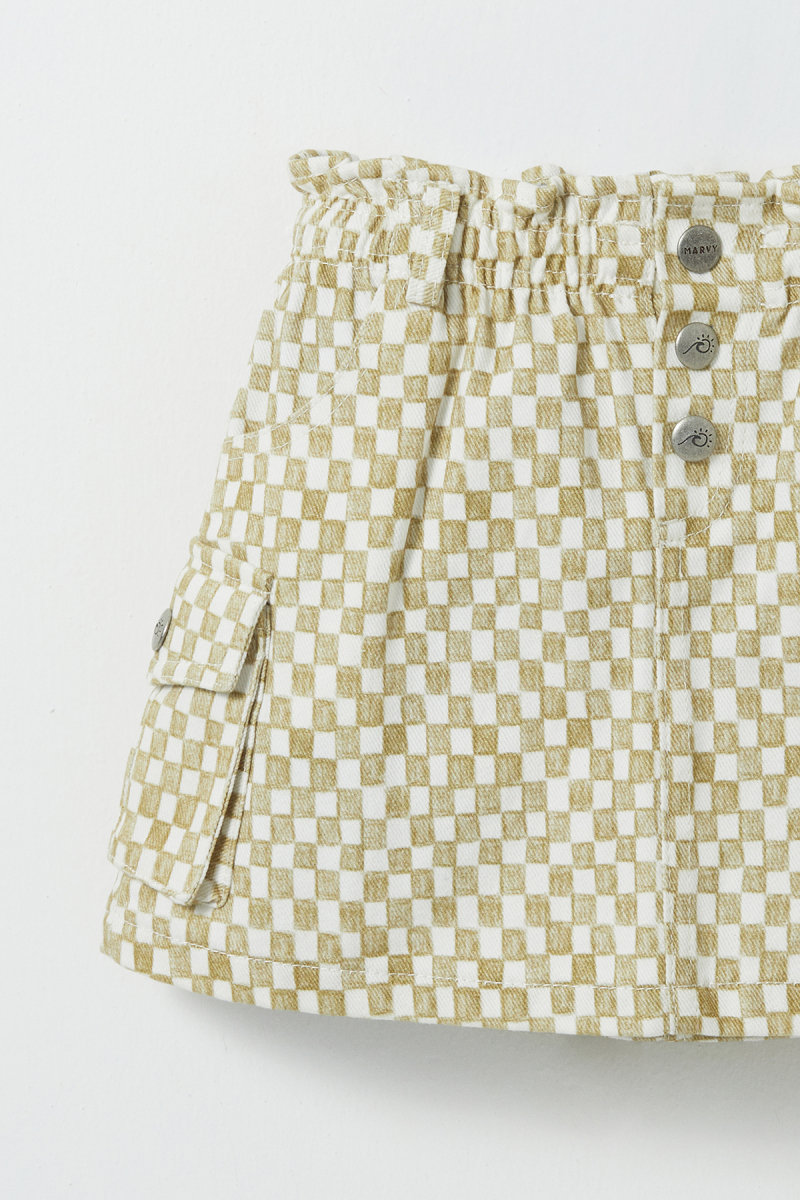 Checkered Patterned Mini Skirt - 4