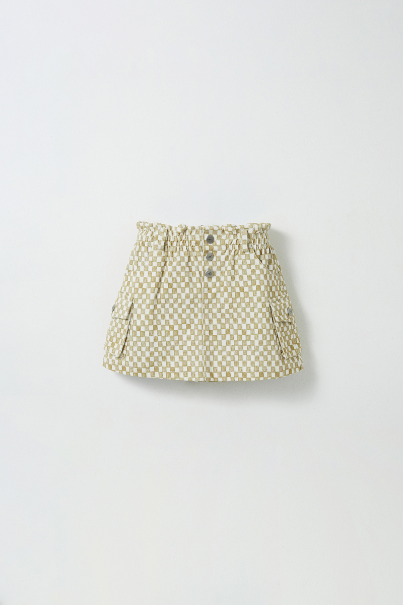 Checkered Patterned Mini Skirt - 2