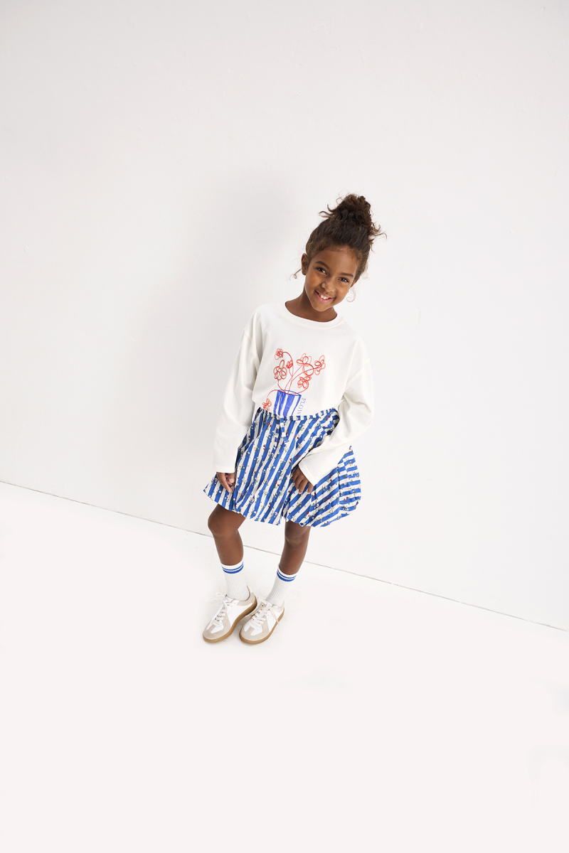 Çiçek Baskılı Uzun Kollu Tshirt - 2