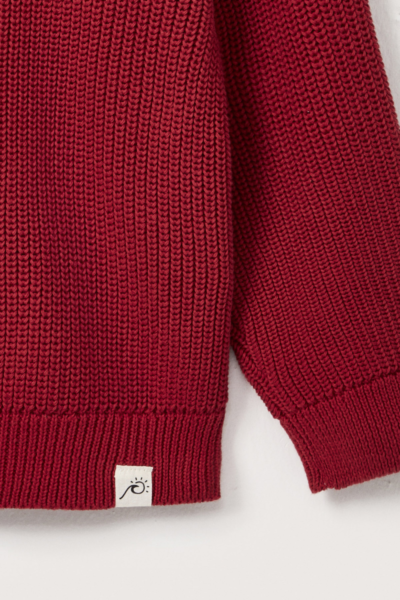 Cotton Knitted Sweater Red - 8