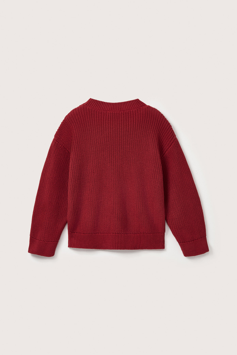 Cotton Knitted Sweater Red - 9
