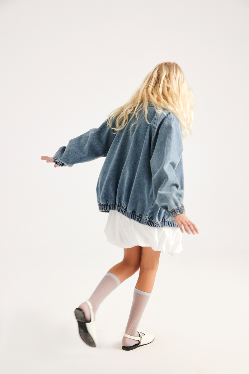 Denim Bomber Ceket - 8