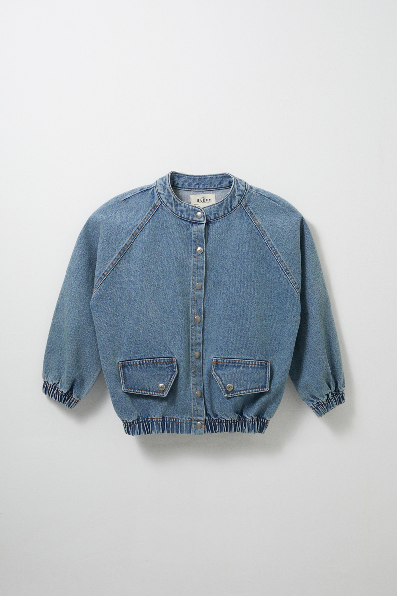 Denim Bomber Jacket - 3