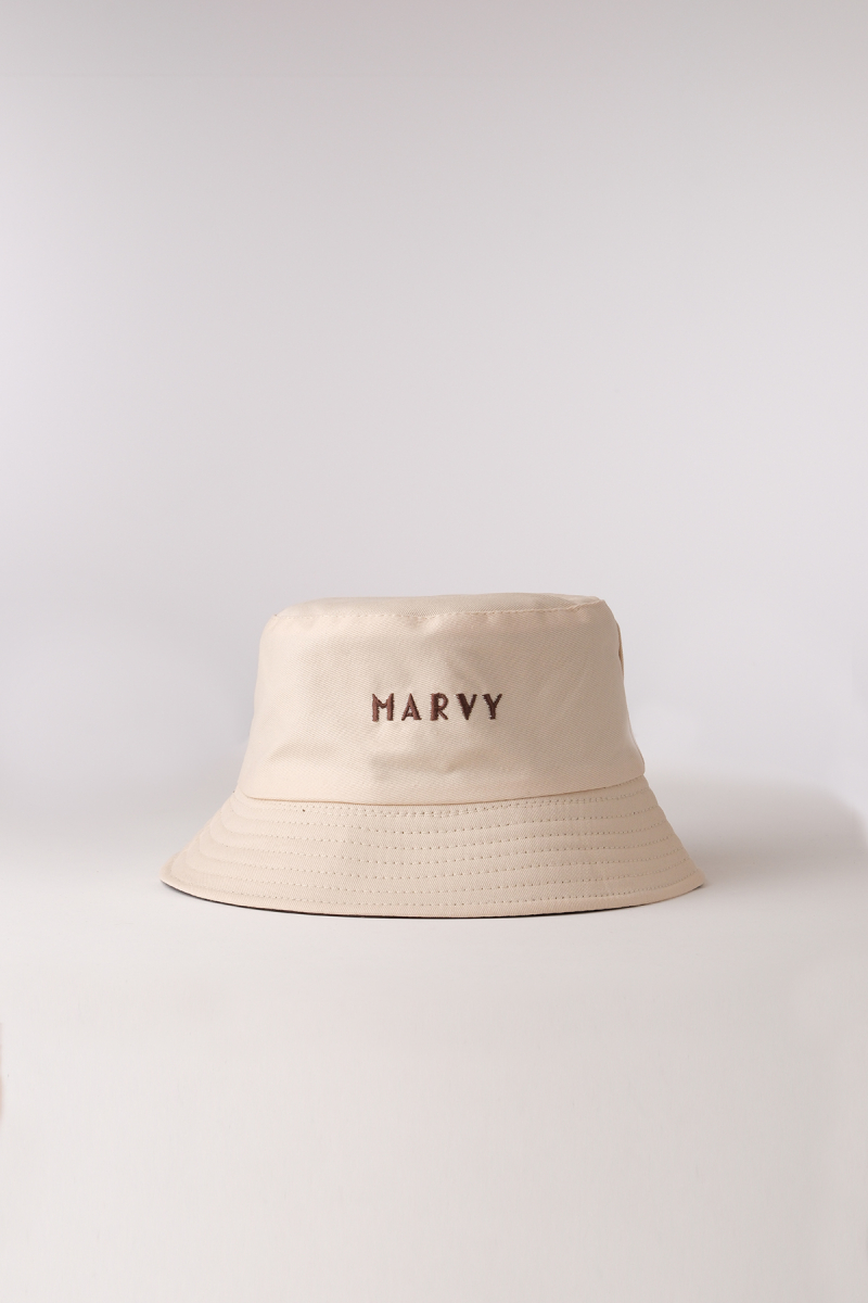 Double Faced Brown-Beige Bucket Hat - 2