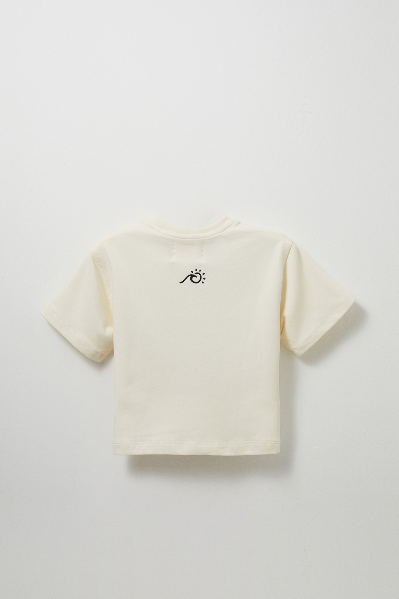 Ecru Embroidered Detailed Oversize T-shirt - 6