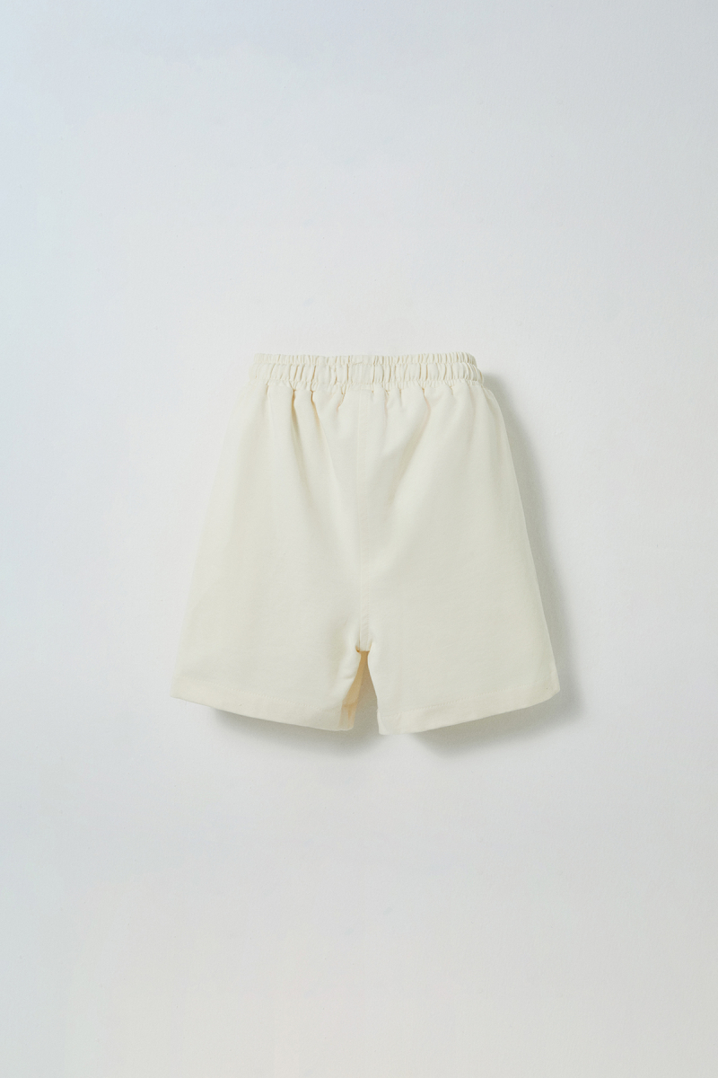 Ecru Embroidered Detailed Piping Bermuda Shorts - 3