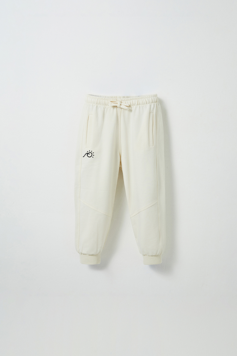 Ecru Embroidery Detailed Jogging Trousers - 2