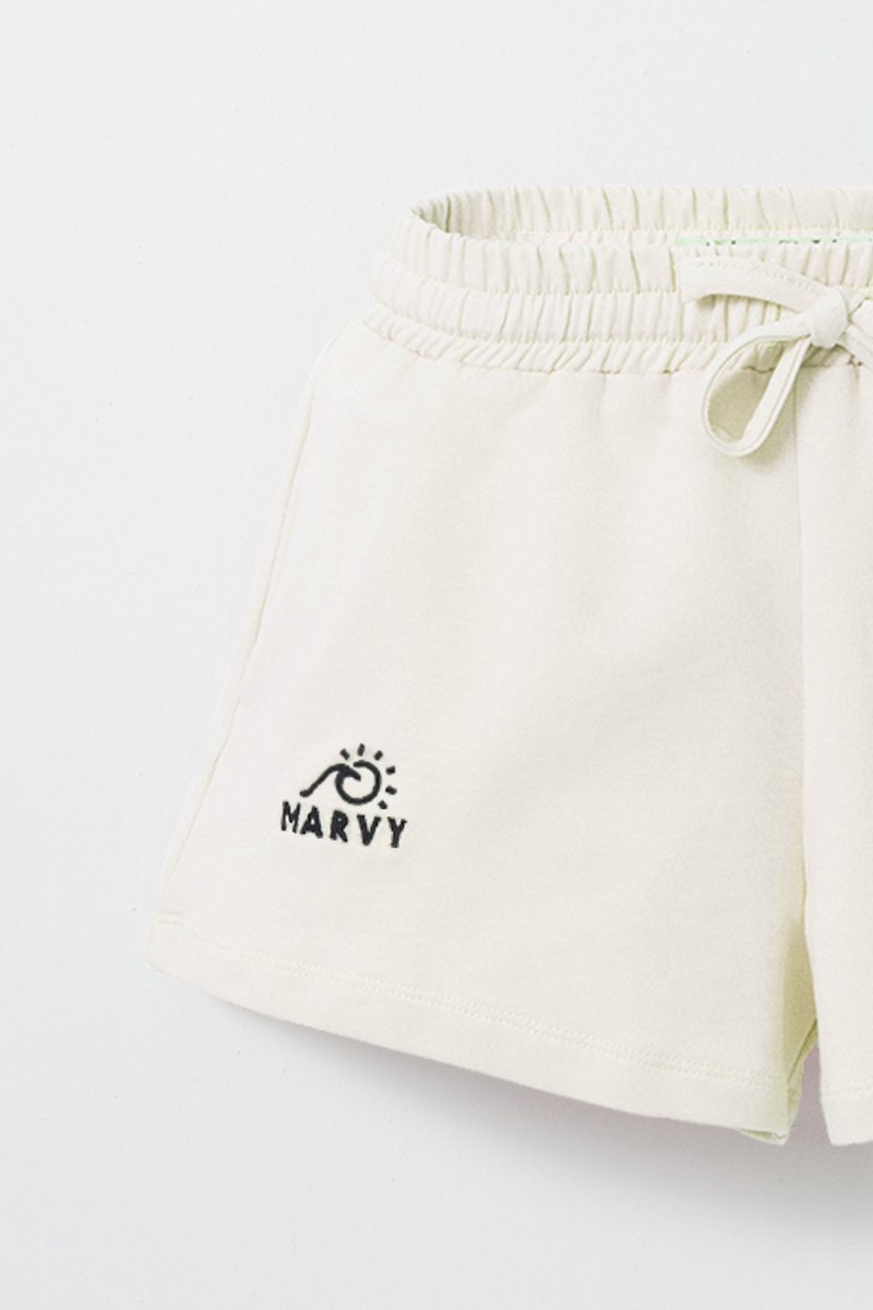 Ecru Embroidery Detailed Shorts - 2