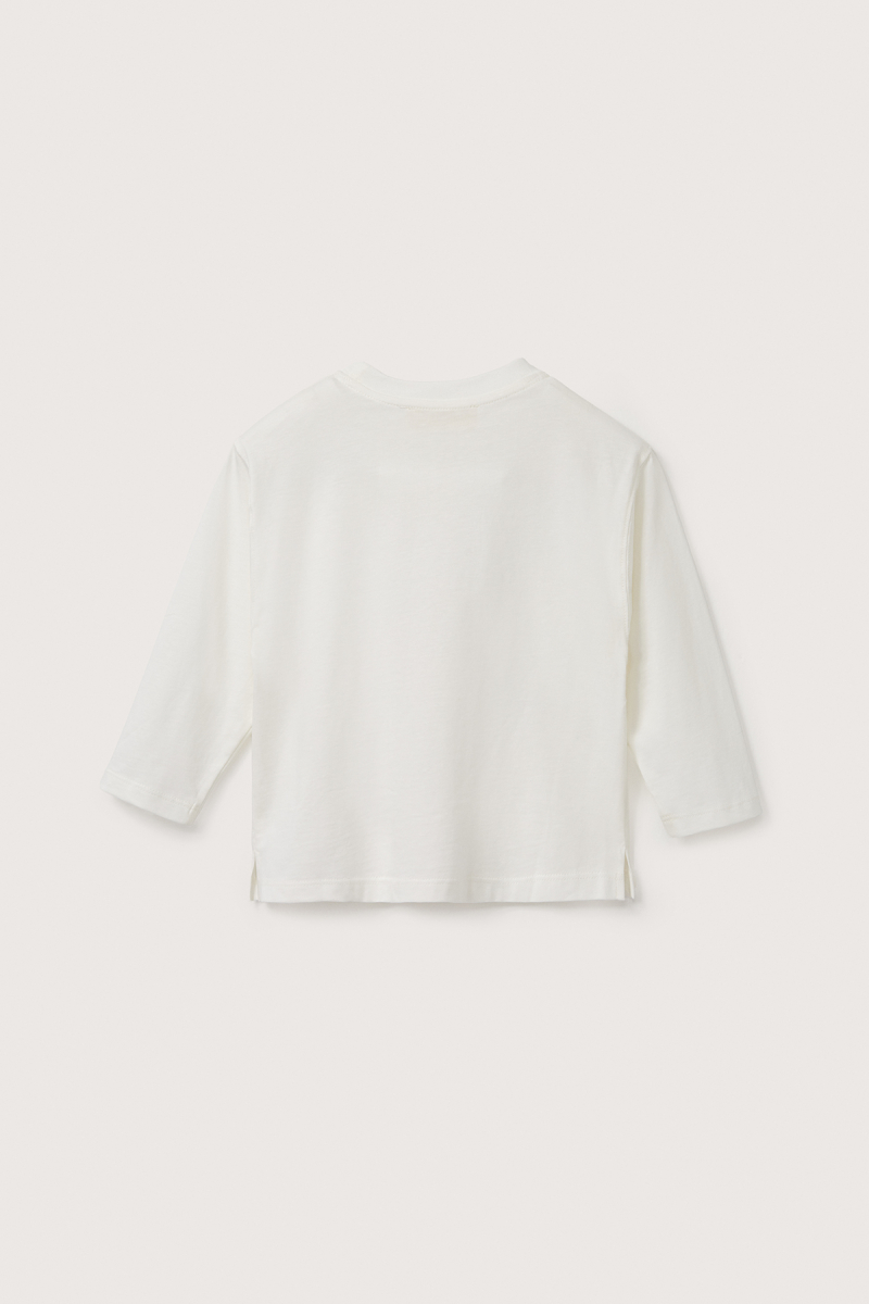 Ecru Plain Long Sleeve T-shirt - 2