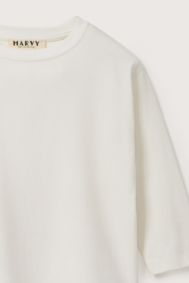 Ecru Plain Long Sleeve T-shirt - 5