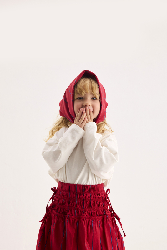 Ecru Plain Long Sleeve T-shirt - Marvy Kids