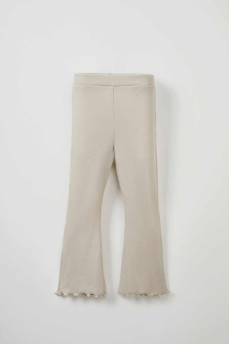 Ecru Ribbed T-shirt - Tights Set - 3