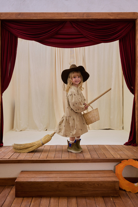 Ellis Floral Embroidered Dress - Marvy Kids