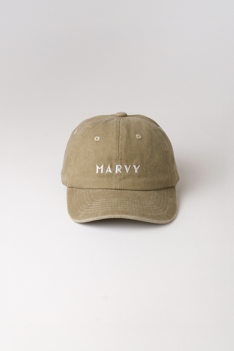 Soluk Efektli Marvy Nakışlı Yeşil Şapka - 1