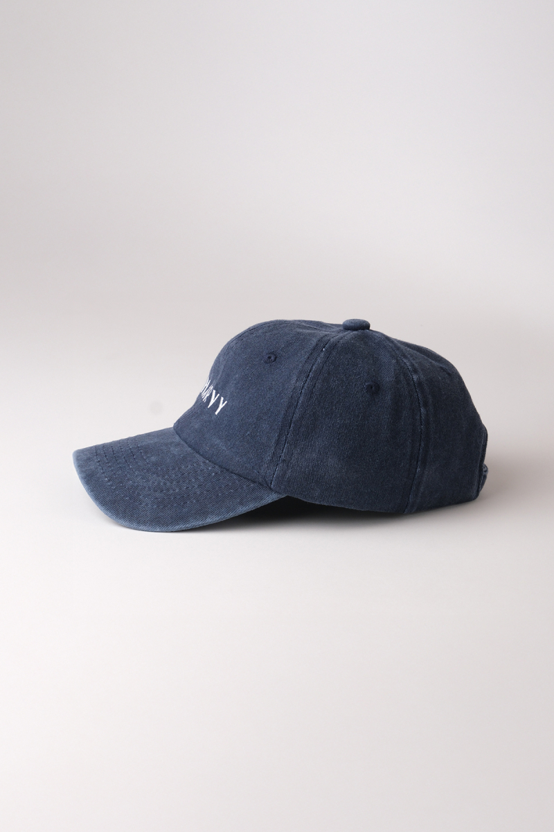 Faded Effect Marvy Embroidered Indigo Hat - 3