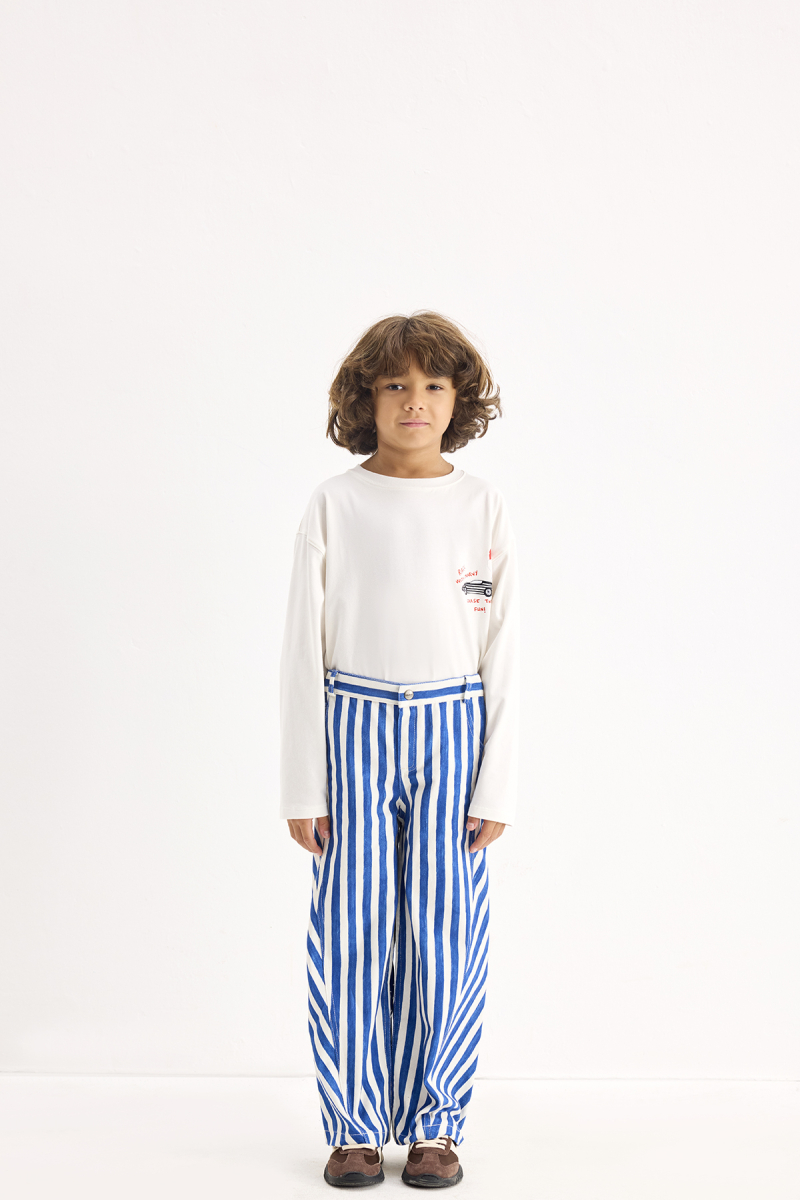 Finn Blue Striped Pants - 3