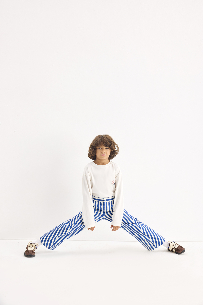 Finn Blue Striped Pants - 8