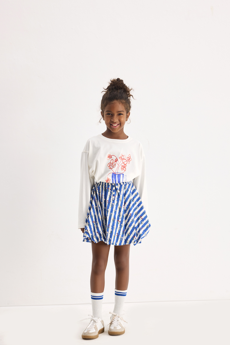 Finn Crispy Flower Patterned Balloon Skirt - 1