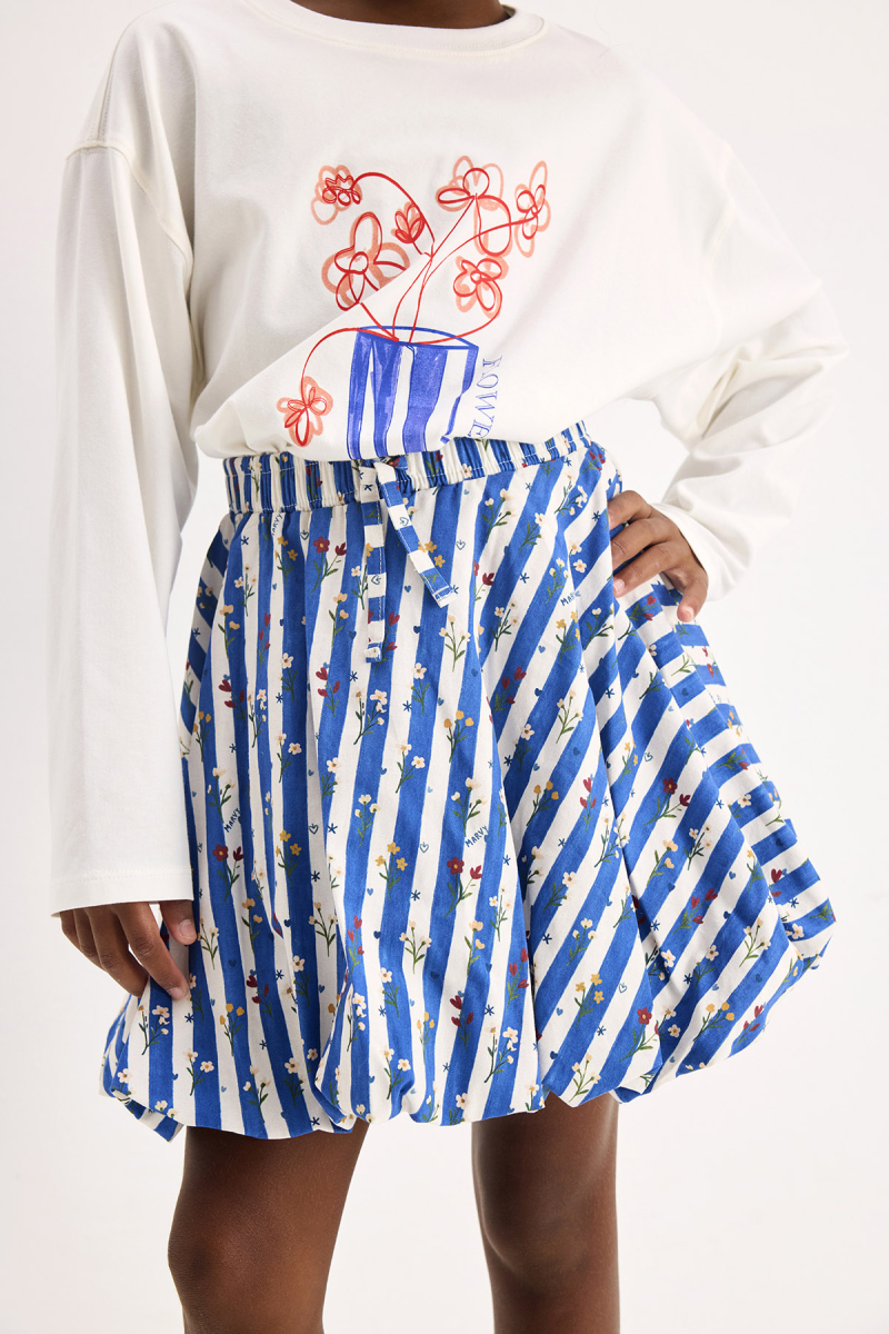 Finn Crispy Flower Patterned Balloon Skirt - 2