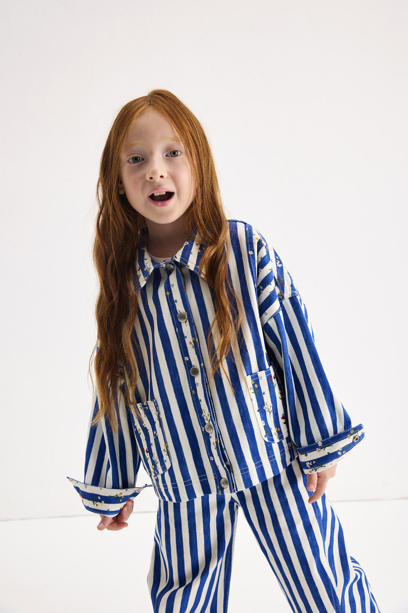 Finn Floral - Striped Mini Jacket - 2
