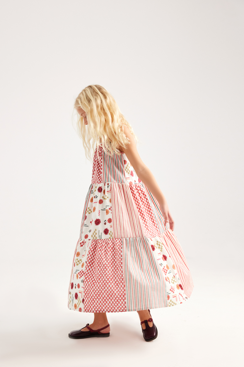 Fiona Patch Patterned Strappy Midi Dress - 3