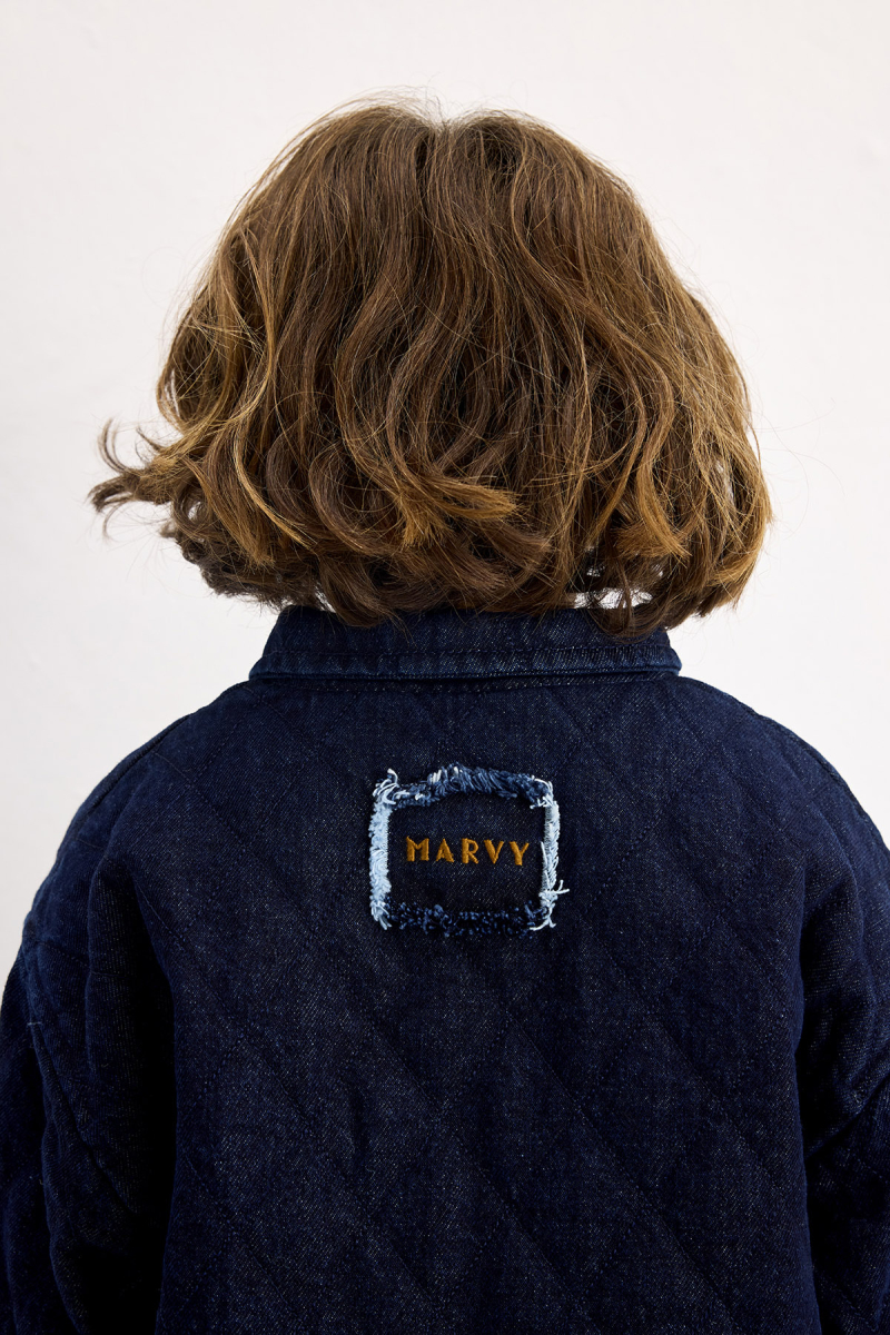 Indigo Denim Quilted Jacket - 5