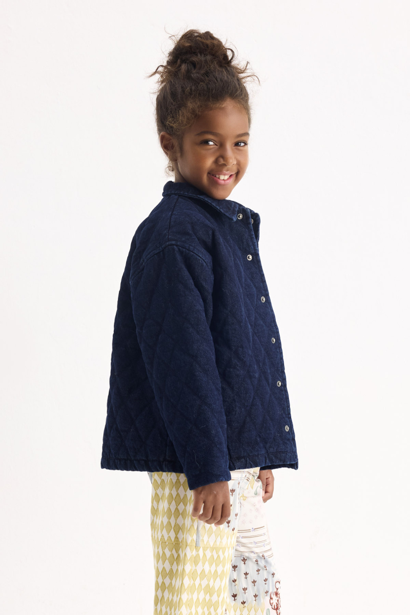 Indigo Denim Quilted Jacket - 3