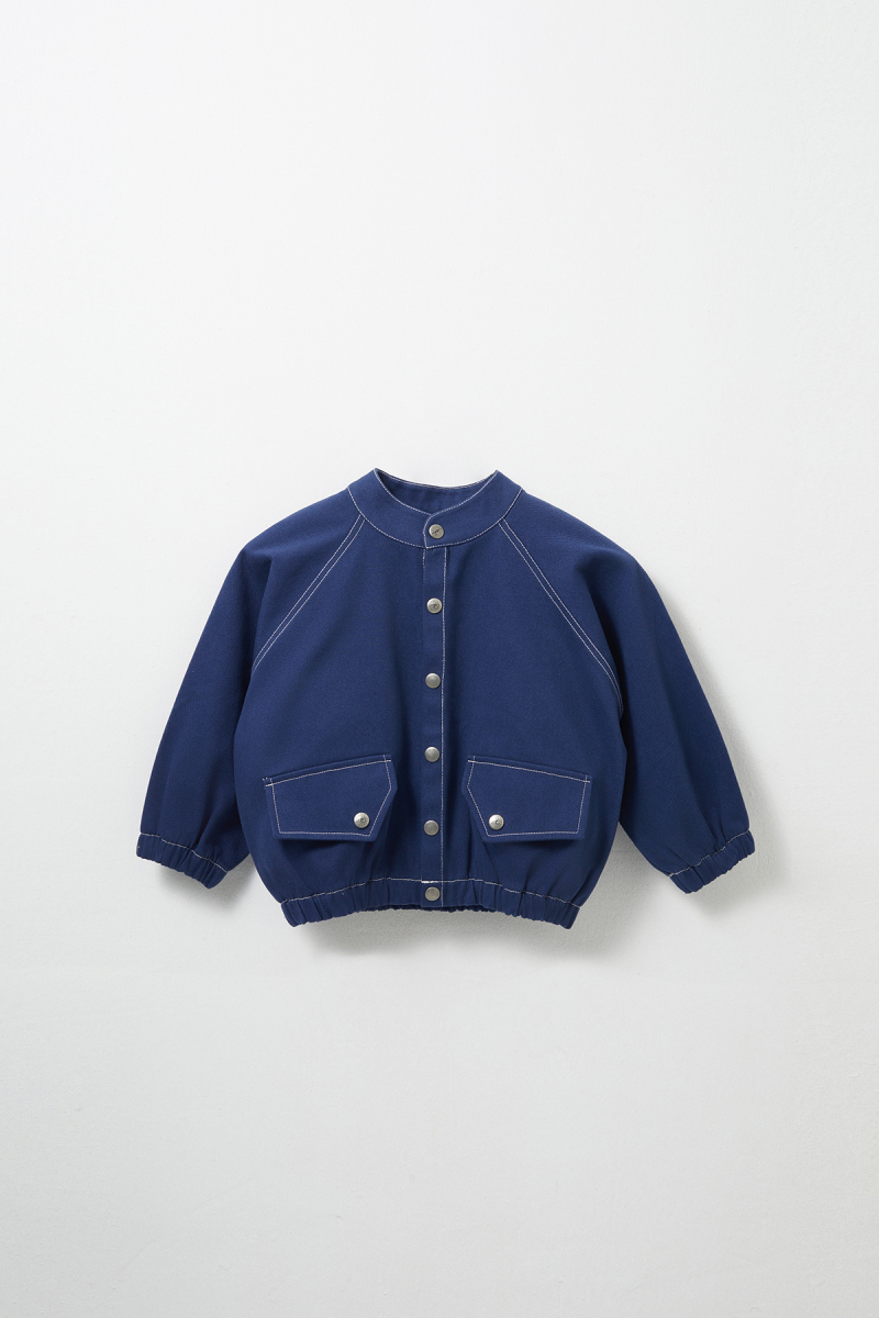 Indigo Punto Stitched Bomber Jacket - 2