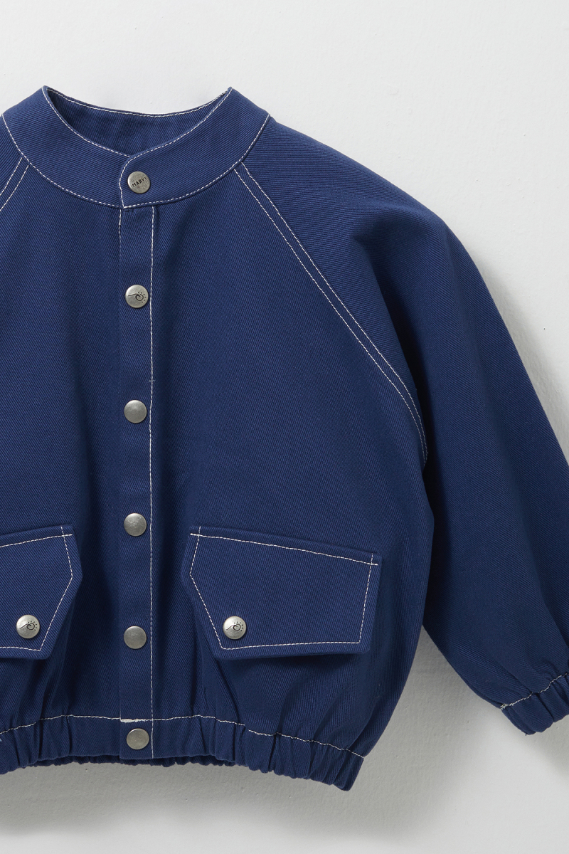 Indigo Punto Stitched Bomber Jacket - 6