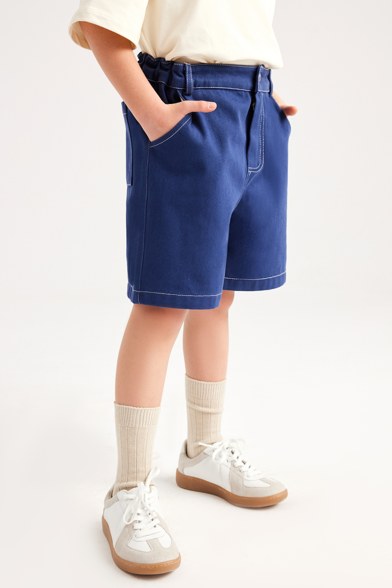 Indigo Punto Stitched Shorts - 1
