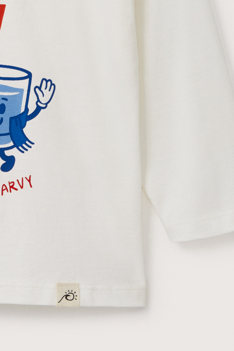 Kış Temalı Baskılı Uzun Kollu Tshirt - 5