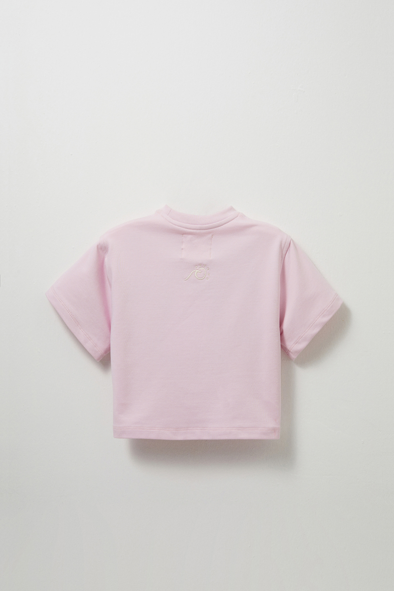 Lila Nakış Detaylı Oversize Tshirt - 2